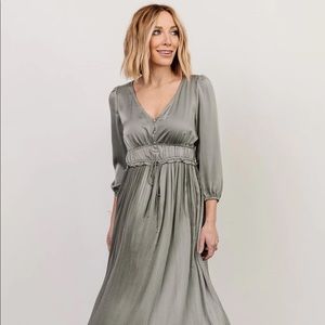 NWT Baltic Born Gabriella Satin Midi Dress